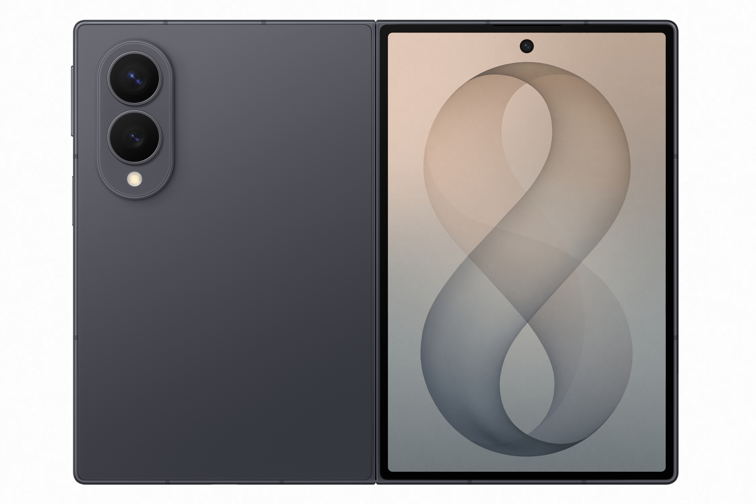 그래파이트 색상의 Samsung Galaxy Z Fold8 일반형 공식 제품 이미지