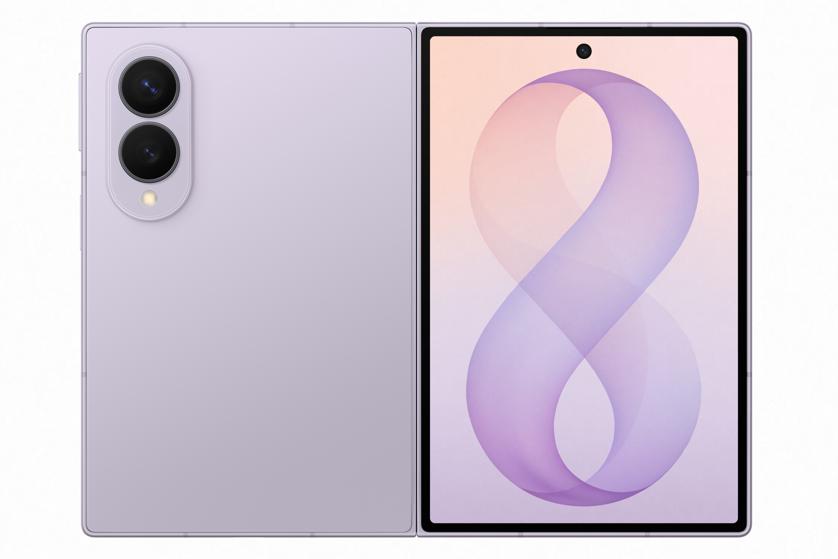 라벤더 색상의 Samsung Galaxy Z Fold8 일반형 공식 제품 이미지